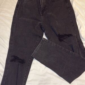 Distressed Black Women Jeans
